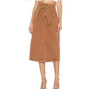 Free People Savannah Denim Skirt